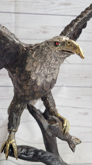 Landing Eagle Bronze Metal Statue Sculpture Indoor Outdoor 23
