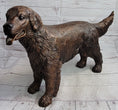 Load image into Gallery viewer, Golden Retriever Puppy Dog Bronze Metal Life Size Statue Sculpture 26" x 17"
