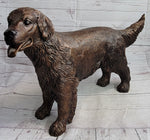 Golden Retriever Puppy Dog Bronze Metal Life Size Statue Sculpture 26