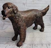 Golden Retriever Puppy Dog Bronze Metal Life Size Statue Sculpture 26