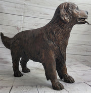 Golden Retriever Puppy Dog Bronze Metal Life Size Statue Sculpture 26
