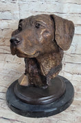 Load image into Gallery viewer, Labrador Retriever Dog Pet Bronze Bust Sculpture Statue Figure on Marble Base
