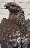Load image into Gallery viewer, Two Tone American Bald Eagle Bronze Statue Sculpture Figure Marble Base 18" x 9"
