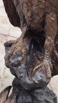 Load image into Gallery viewer, Two Tone American Bald Eagle Bronze Statue Sculpture Figure Marble Base 18" x 9"
