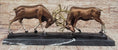 Load image into Gallery viewer, Limited Edition Signed and Numbered Two Stags Deer Fighting Bronze Sculpture

