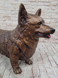Load image into Gallery viewer, Bronze Metal Corgi Dog Sculpture Statue Figurine Collectible Decor Signed Art
