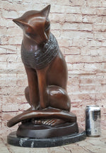 Bastet Cat Feline Egyptian Goddess Bronze Metal Statue Sculpture 19