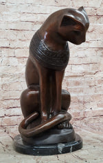 Bastet Cat Feline Egyptian Goddess Bronze Metal Statue Sculpture 19