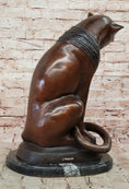 Load image into Gallery viewer, Bastet Cat Feline Egyptian Goddess Bronze Metal Statue Sculpture 19" x 13"
