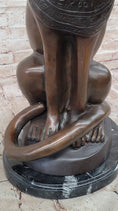 Load image into Gallery viewer, Bastet Cat Feline Egyptian Goddess Bronze Metal Statue Sculpture 19" x 13"
