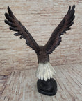Load image into Gallery viewer, American Bald Eagle Outstretched Wings Bronze Statue Sculpture Figure Marble Base 33" x 19"
