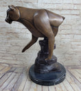 Load image into Gallery viewer, Limited Edition Marius Cougar Female Lion Bronze Sculpture Marble Statue Figurine
