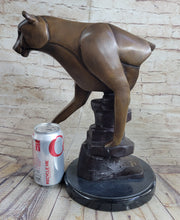 Limited Edition Marius Cougar Female Lion Bronze Sculpture Marble Statue Figurine