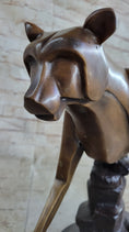 Load image into Gallery viewer, Limited Edition Marius Cougar Female Lion Bronze Sculpture Marble Statue Figurine
