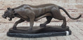 Load image into Gallery viewer, Modern Art Saber Tooth Tiger Bronze Metal Statue Sculpture Collectible Predator 9" x 22"
