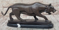 Load image into Gallery viewer, Modern Art Saber Tooth Tiger Bronze Metal Statue Sculpture Collectible Predator 9" x 22"

