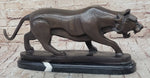 Modern Art Saber Tooth Tiger Bronze Metal Statue Sculpture Collectible Predator 9