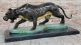 Load image into Gallery viewer, Hot Cast Bronze Sculpture of Cougar Mountain Lion Panther w/ Special Patina Finish
