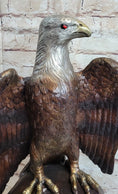 Load image into Gallery viewer, American Bald Eagle Perched on Globe Planet Earth Bronze Statue Sculpture Art
