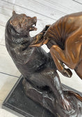 Load image into Gallery viewer, Bull vs Bear Bronze Metal Statue Sculpture Decor Stock Market 10" x 13"
