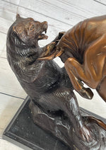 Bull vs Bear Bronze Metal Statue Sculpture Decor Stock Market 10