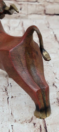 Load image into Gallery viewer, Abstract Bronze Metal Longhorn Cattle Bull Sculpture Statue Figurine Signed & Numbered Art
