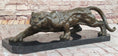 Load image into Gallery viewer, Stalking Panther Cougar Lioness Bronze Sculpture Statue Figure Art on Marble Base
