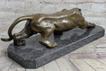 Load image into Gallery viewer, Cougar Panther Lioness Mountain Lion Bronze Statue Sculpture Figure Barye 5" x 16"
