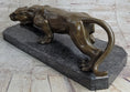 Load image into Gallery viewer, Cougar Panther Lioness Mountain Lion Bronze Statue Sculpture Figure Barye 5" x 16"

