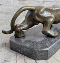 Load image into Gallery viewer, Cougar Panther Lioness Mountain Lion Bronze Statue Sculpture Figure Barye 5" x 16"
