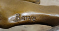 Load image into Gallery viewer, Cougar Panther Lioness Mountain Lion Bronze Statue Sculpture Figure Barye 5" x 16"
