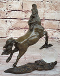 Load image into Gallery viewer, Bronze Horse Figurine Sculpture w/ Crystal Ball - Signed Original Equestrian Art by Milo
