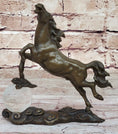 Load image into Gallery viewer, Bronze Horse Figurine Sculpture w/ Crystal Ball - Signed Original Equestrian Art by Milo
