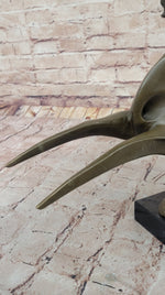 Large Abstract Modern Art Horse Gallops Bronze Sculpture Statue Figurine Figure