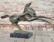 Large Abstract Modern Art Horse Gallops Bronze Sculpture Statue Figurine Figure