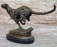 Load image into Gallery viewer, Running Panther Puma Mountain Lion Bronze Sculpture Statue Wildlife Original Art
