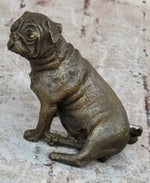 Pug Dog Bronze Miniature Statue Sculpture Figure Original Art 4