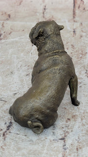 Pug Dog Bronze Miniature Statue Sculpture Figure Original Art 4