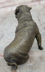 Pug Dog Bronze Miniature Statue Sculpture Figure Original Art 4