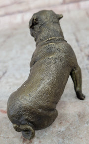 Pug Dog Bronze Miniature Statue Sculpture Figure Original Art 4