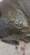 Load image into Gallery viewer, Pug Dog Bronze Miniature Statue Sculpture Figure Original Art 4" x 4" 
