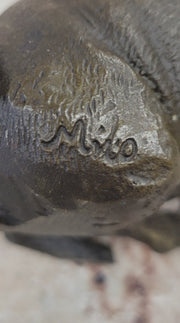 Pug Dog Bronze Miniature Statue Sculpture Figure Original Art 4