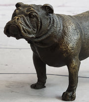English Bulldog Miniature Bronze Statue Sculpture Figure Figurine Original Art 3
