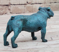 Load image into Gallery viewer, English Bulldog Bronze Metal Figurine Sculpture Original Art Collectible Blue Patina

