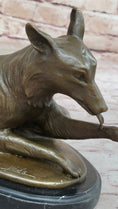 Load image into Gallery viewer, German Shepherd Bushy Tailed Dog Licking Paw Bronze Statue Sculpture Original Milo
