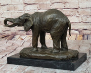 Milo Elephant Bronze Sculpture – Stunning African Wildlife Art on Marble Base