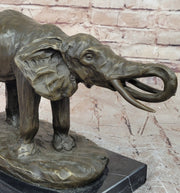 Milo Elephant Bronze Sculpture – Stunning African Wildlife Art on Marble Base