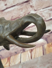 Milo Elephant Bronze Sculpture – Stunning African Wildlife Art on Marble Base