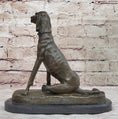 Load image into Gallery viewer, Bronze Service Dog w/ Vest Statue Sculpture Figure Figurine 10” x 10”
