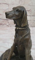 Load image into Gallery viewer, Bronze Service Dog w/ Vest Statue Sculpture Figure Figurine 10” x 10”
